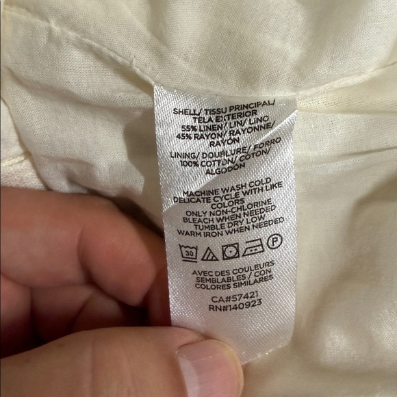 Loft Womens Ivory/Cream Sleeveless Belted Jumpsuit Size 10 NWT $89.99 - Picture 12 of 12